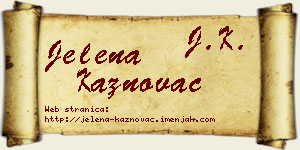 Jelena Kaznovac vizit kartica